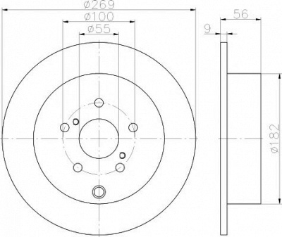 HELLA PAGID 8dd355114891 -  Тормозной диск